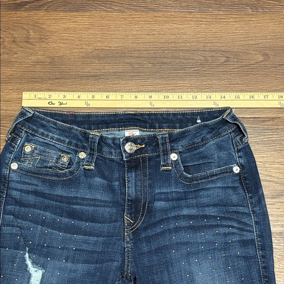 True Religion Women's Studded Skinny Jeans - Dark Blue - Picture 7 of 11
